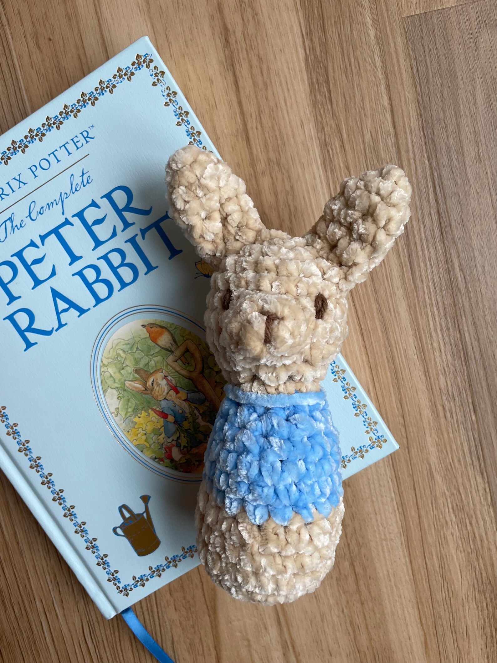 Peter Rabbit Rattle Toy Crocheted Peter Rabbit Baby Rattle – Soft Velvet Yarn Toy - Etsy