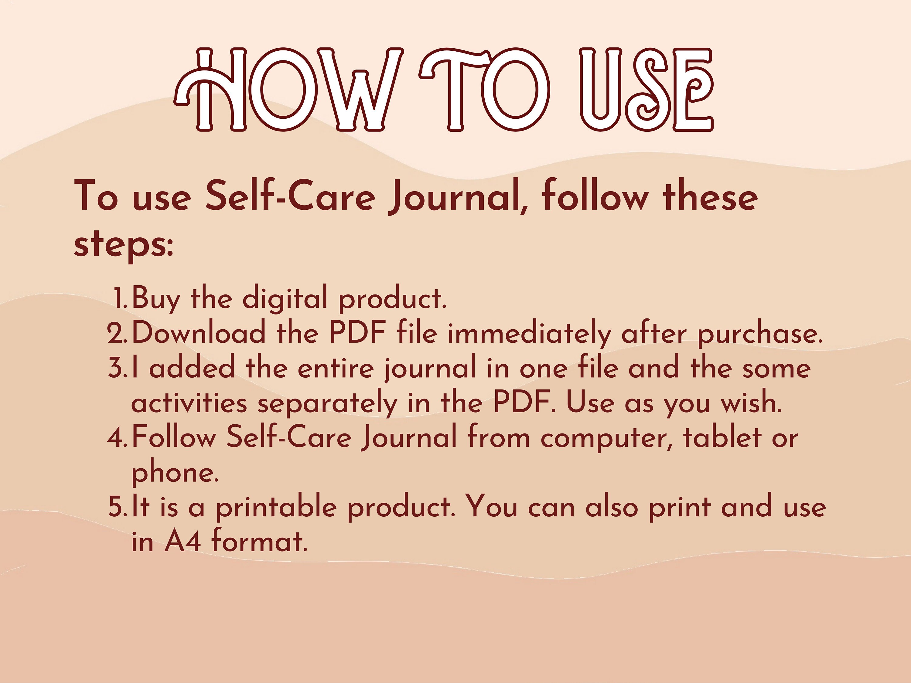 Self Care Journal Printable Self Care Planner Self Love Template Self ...