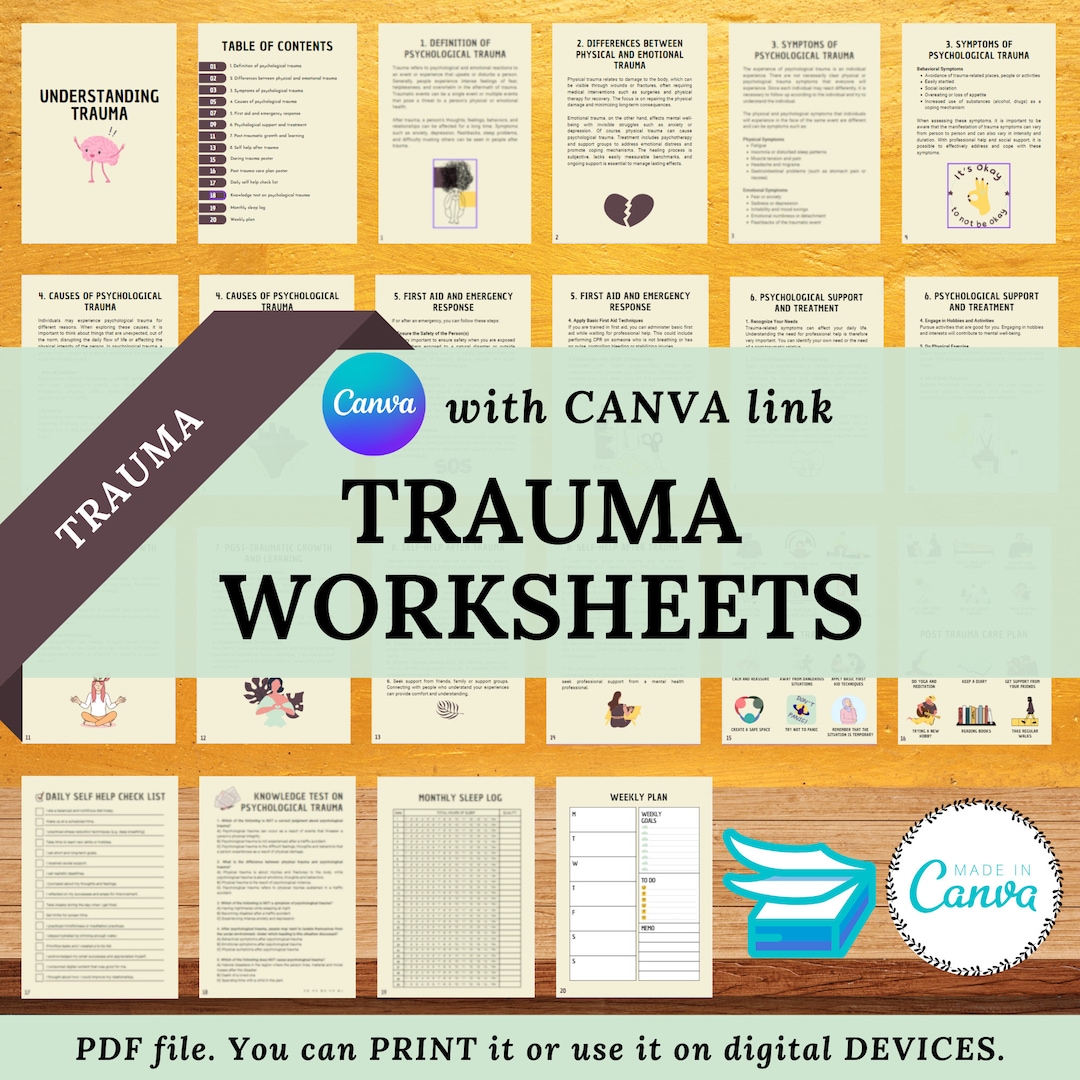 Trauma Worksheet Trauma Processing PTSD Worksheet PTSD Coping Skills Trauma Worksheet Trauma Processing PTSD Worksheet PTSD Coping Skills