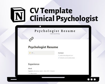 Psychologe Lebenslauf Lebenslauf Vorlage: Notion Therapist Stellenanwendung