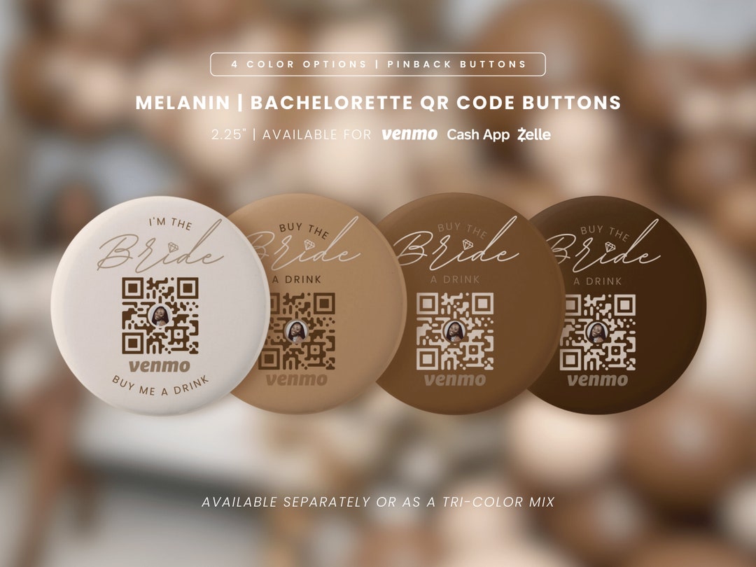 MELANIN Melanin Toned Buy the Bride a Drink Venmo QR Code Etsy