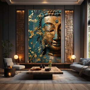 Décoration Murale Métal Bouddha Lotus – Sculpture Zen Noir 30x30 Cm Pour Intérieur Et Extérieur