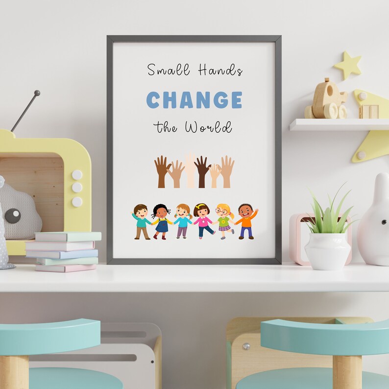 Small Hands Change the World Printable Art, Montessori Classroom Decor ...