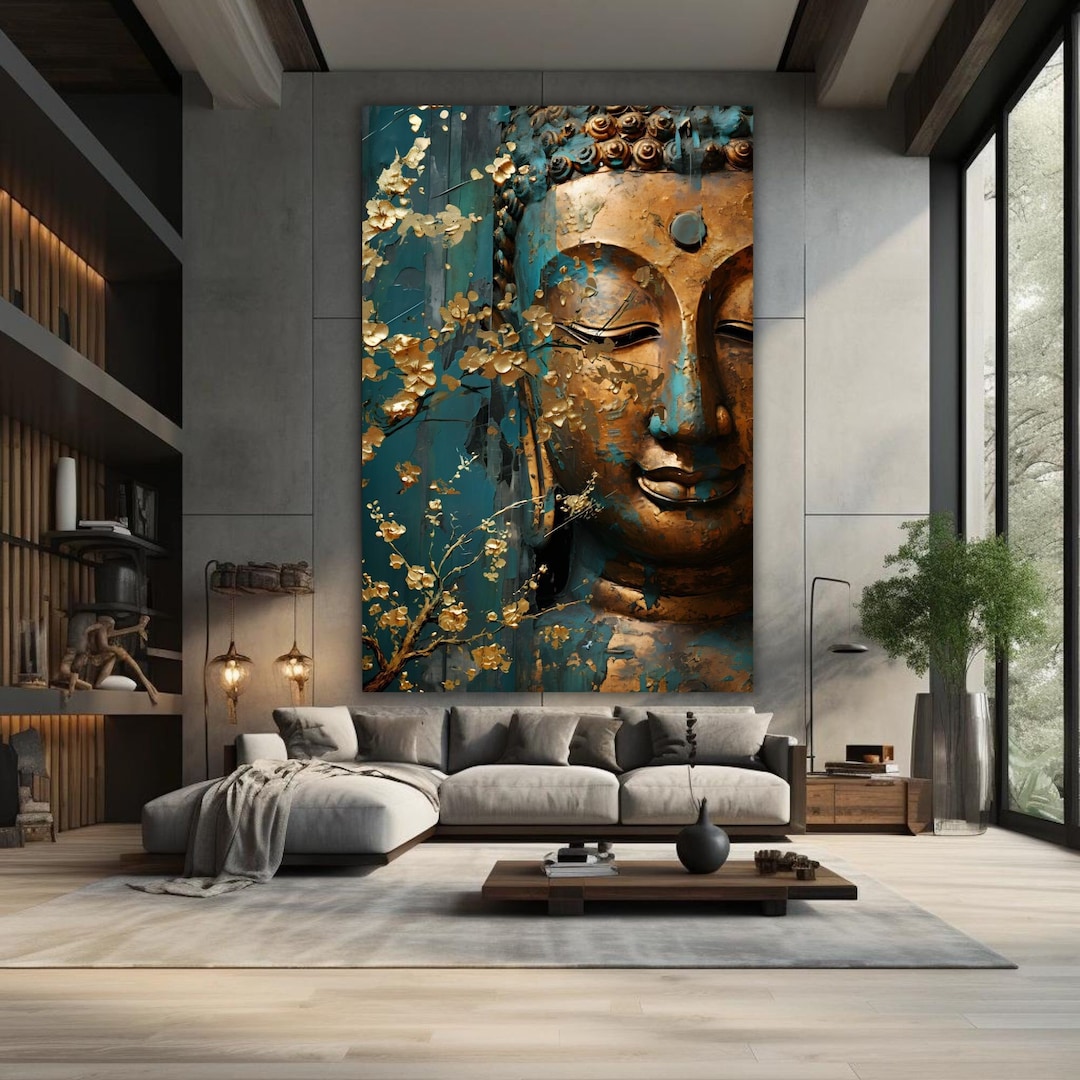 Buddha Wall Art, Spiritual Wall Art, Buddha Painting Large Wall Art ...