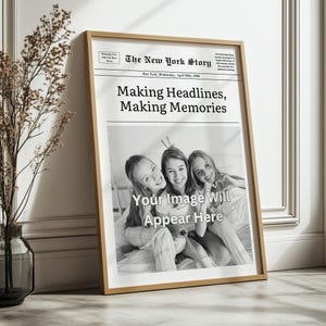 CUSTOM photo newspaper wall art print