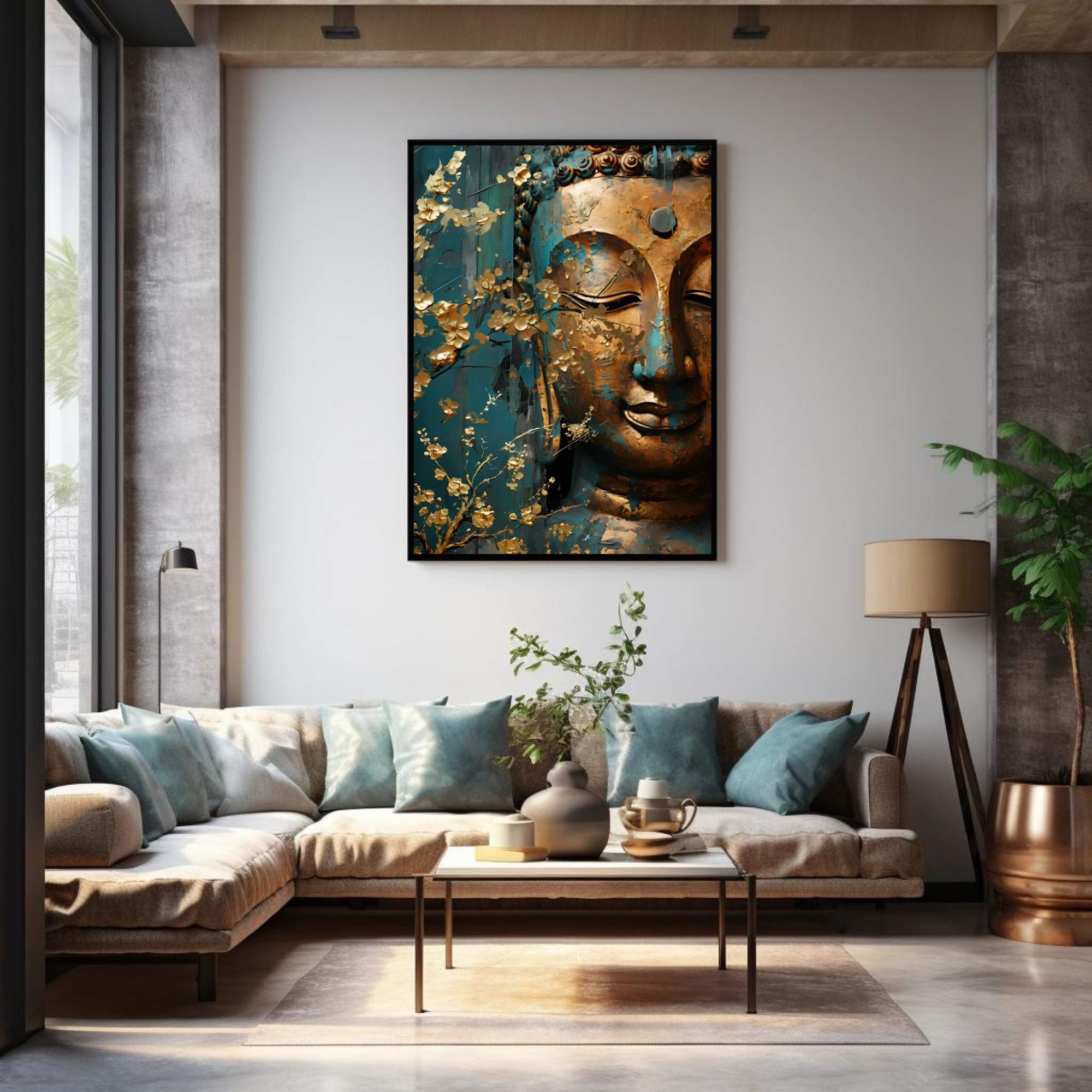 Buddha Wall Art, Spiritual Wall Art, Buddha Painting Large Wall Art ...