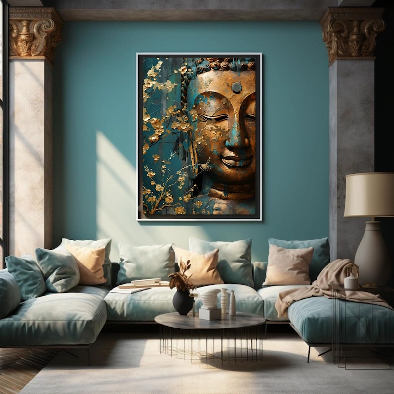 Buddha Wall Art, Spiritual Wall Art, Buddha Painting Large Wall Art