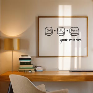 Funny officedecor, cubicle printable, funny work poster, emotional support, anxiety work stress wall art, digital download