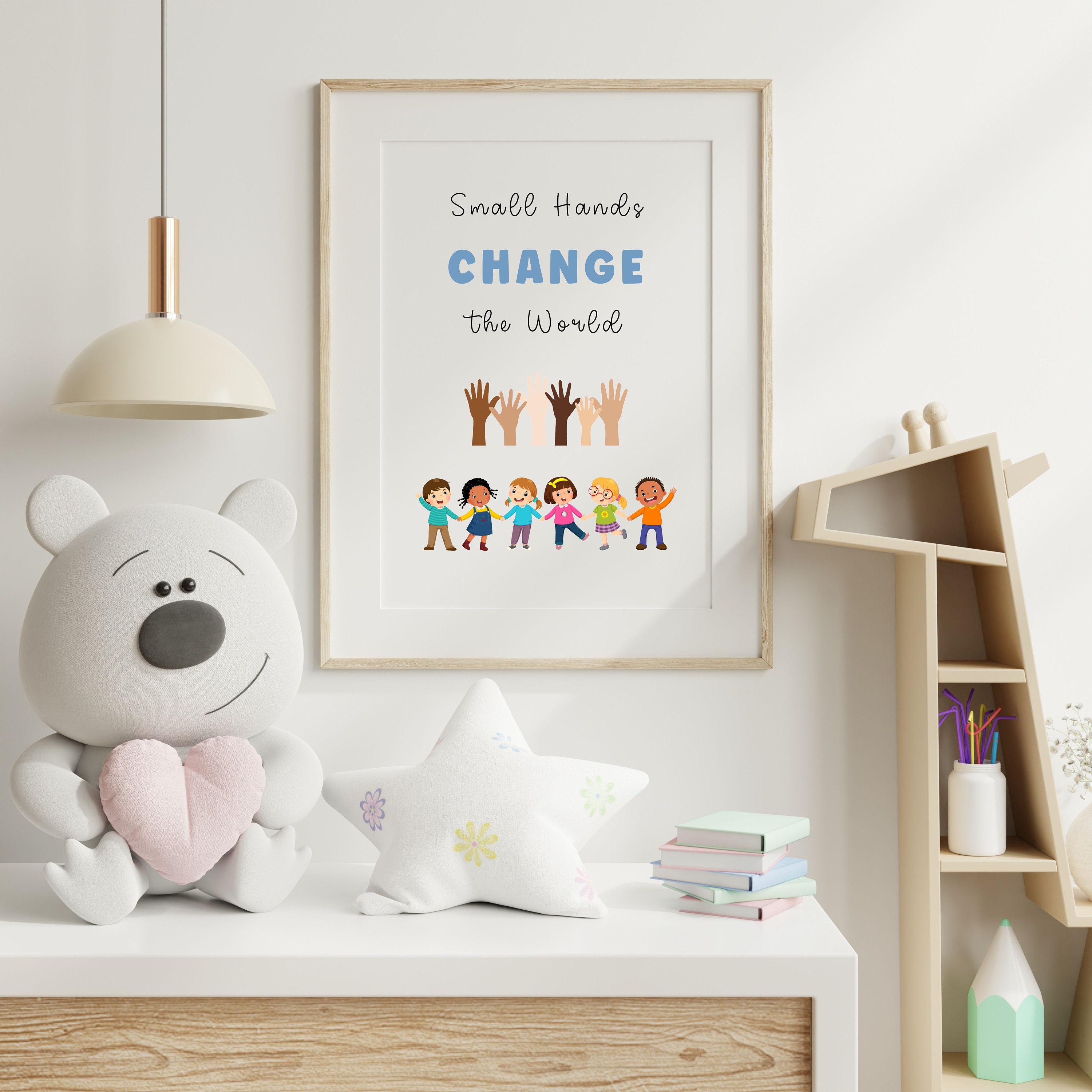 Small Hands Change the World Printable Art, Montessori Classroom Decor ...