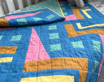 Modern Handmade Baby Quilt - Made to Order