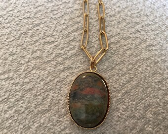 Necklace of vision - Unakite