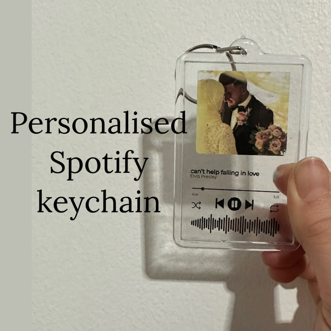 Personalised Scannable Spotify Inspired Keychain - Etsy