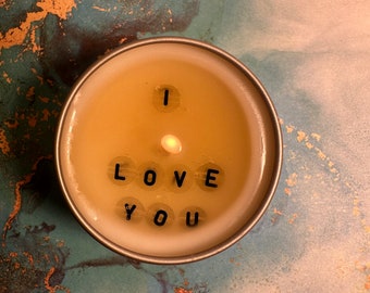 Secret message candle (glow in the dark)