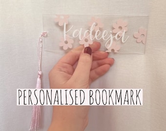 Personalised bookmark with protective clear case