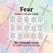 30 Fear Themed Bible Verses, With 6 Prayer Cards Included 30 Printable ...