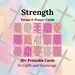 30 Strength Themed Bible Verses, With 6 Prayer Cards Included 30 ...