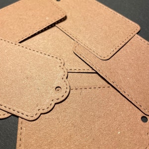 Geschenkanhänger 4 cm x 7,5 cm aus Kraftpapier - 20 Stück