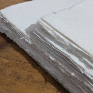 Handmade cotton paper, A6, A5, 5x7, 4x8 inch white mixed sizes