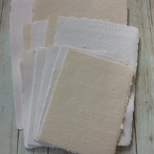 Papel con bordes irregulares, tarjetas de lugar, RSVP, invitación, menú, pergamino, nota, carta A6, A5, 5x7, 4x8, blanco, papel de algodón marfil
