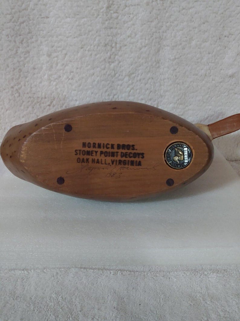 Hornick Brothers Stonypoint Decoys Wood Duck Raymond E Hornick 1983 COA ...