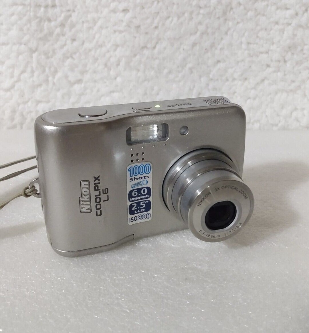 Nikon COOLPIX L6 6.0MP Digital Camera 3x Optical Zoom Silver Etsy