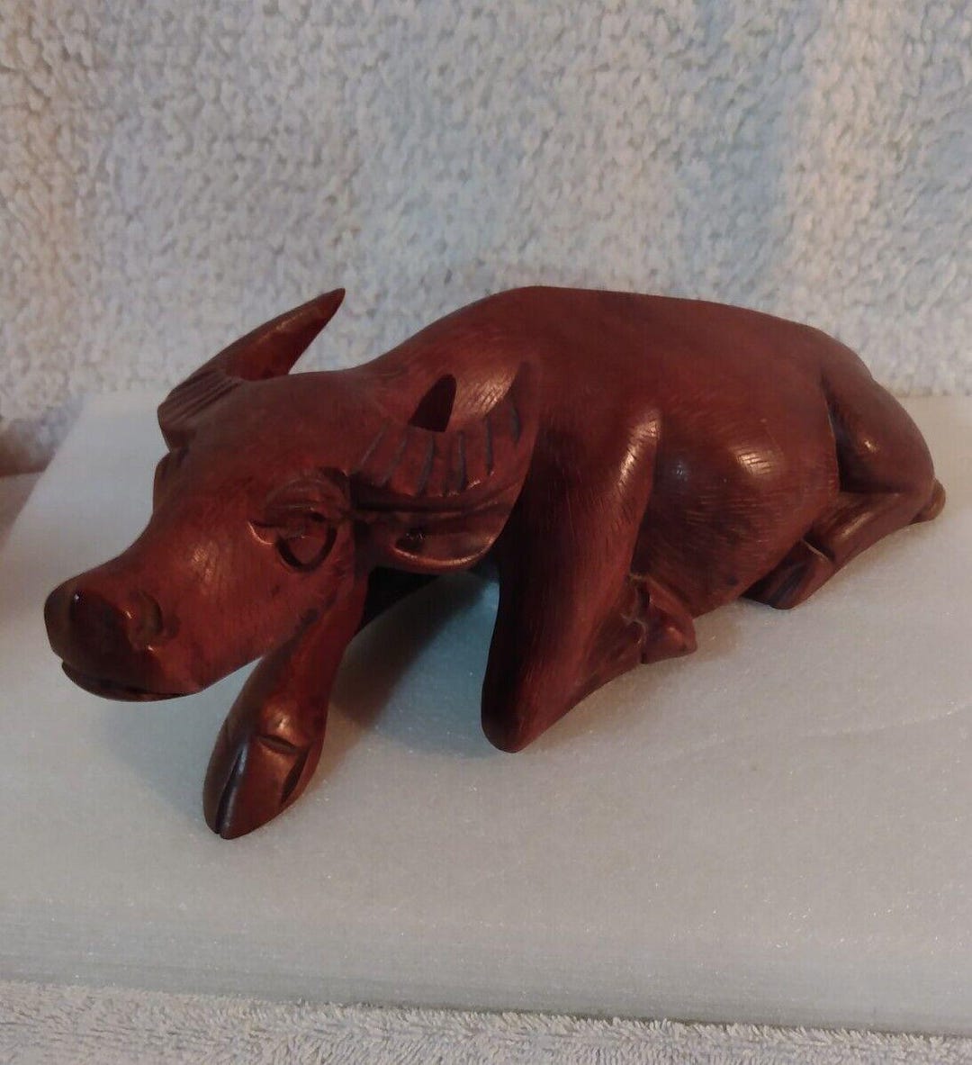 Hand Carved Wooden Bull Western Southwest Statue Figure Vintage - Etsy