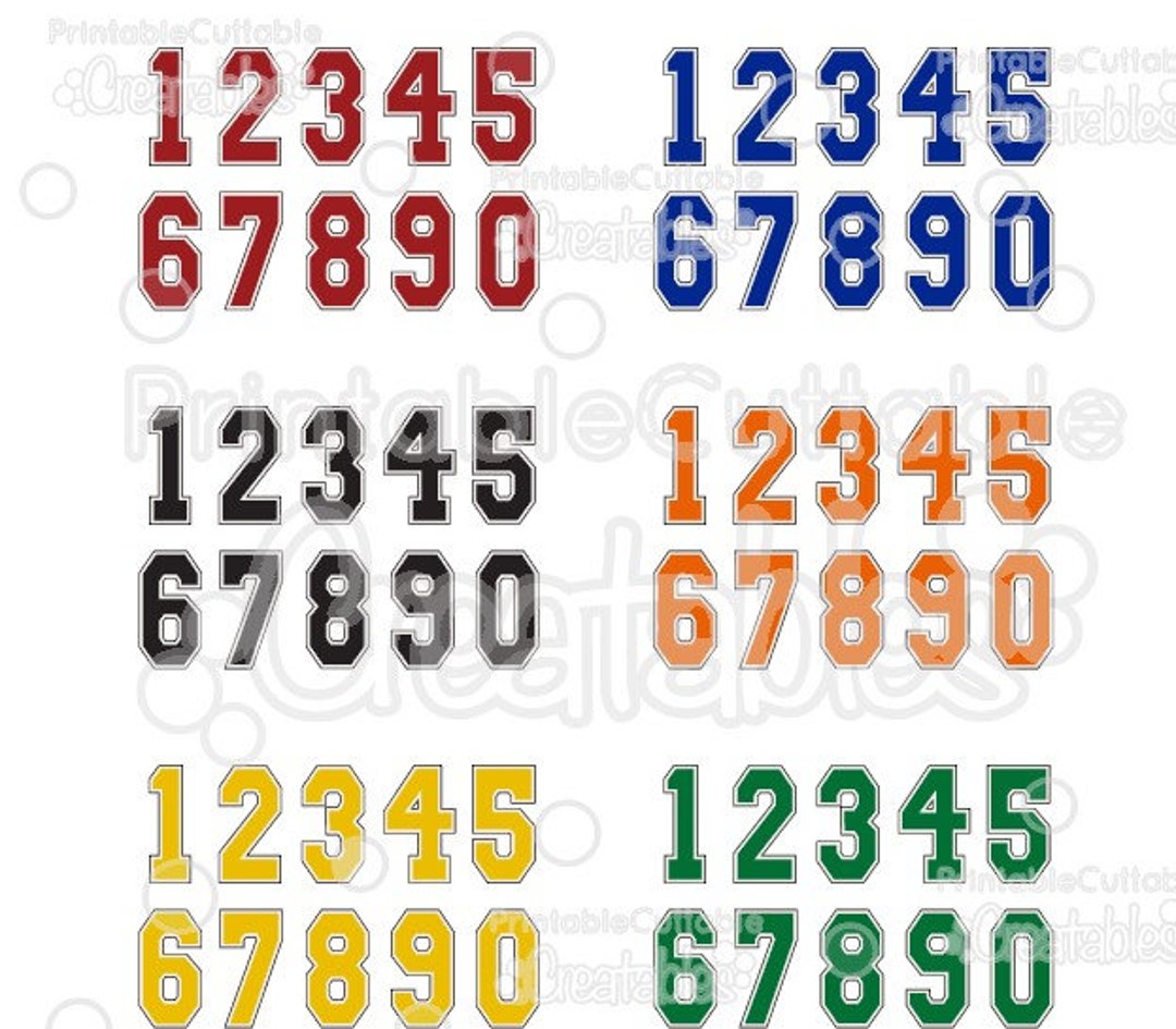 Varsity Numbers - Etsy