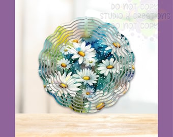 Field of Daisies Wind Spinner PNG File