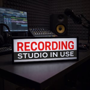 Recording Sign Retro Inspired Light - Recording Studio, Music Studio ...