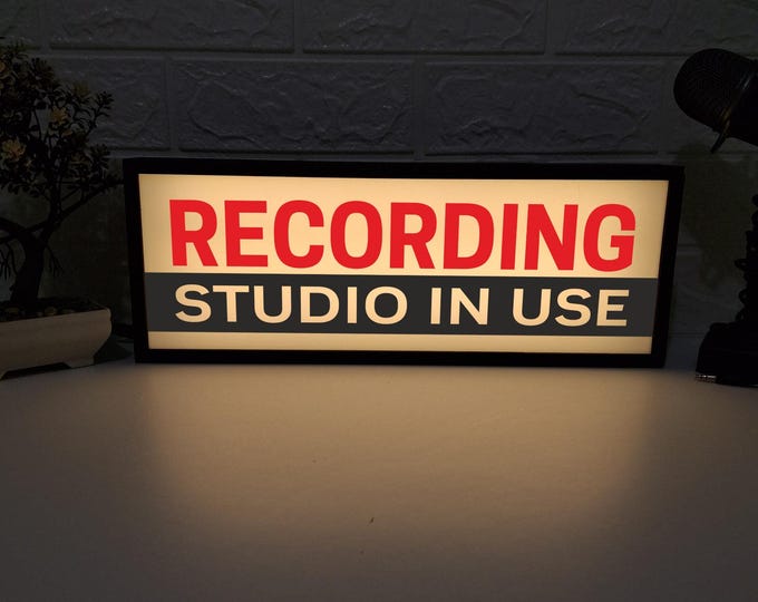 Recording Sign Retro Inspired Light - Recording Studio | Music Studio ...