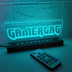 Personalized Gamertag Light Sign,custom Gamertag Sign,personalized ...
