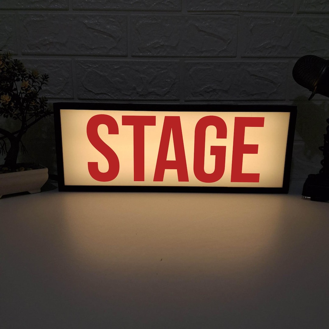 Stage Box Sign Stage Door Light Box Sign – Backstage Illuminated Theater Sign ...