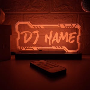 Custom DJ Name Sign, Personalized Dj Gift, Dj Logo Design, Dj Lights ...