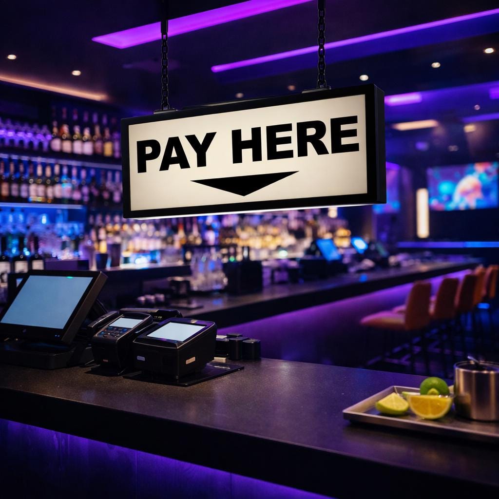 Pay Here Light Sign – LED Checkout Sign for Bar & Cafe – Hanging ...