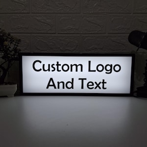 Light Box with Custom Logo,Personalized Light Box,Business Logo Sign,Add Custom Logo and Text,Gift For New Shop,Workplace Gift,ChristmasGift
