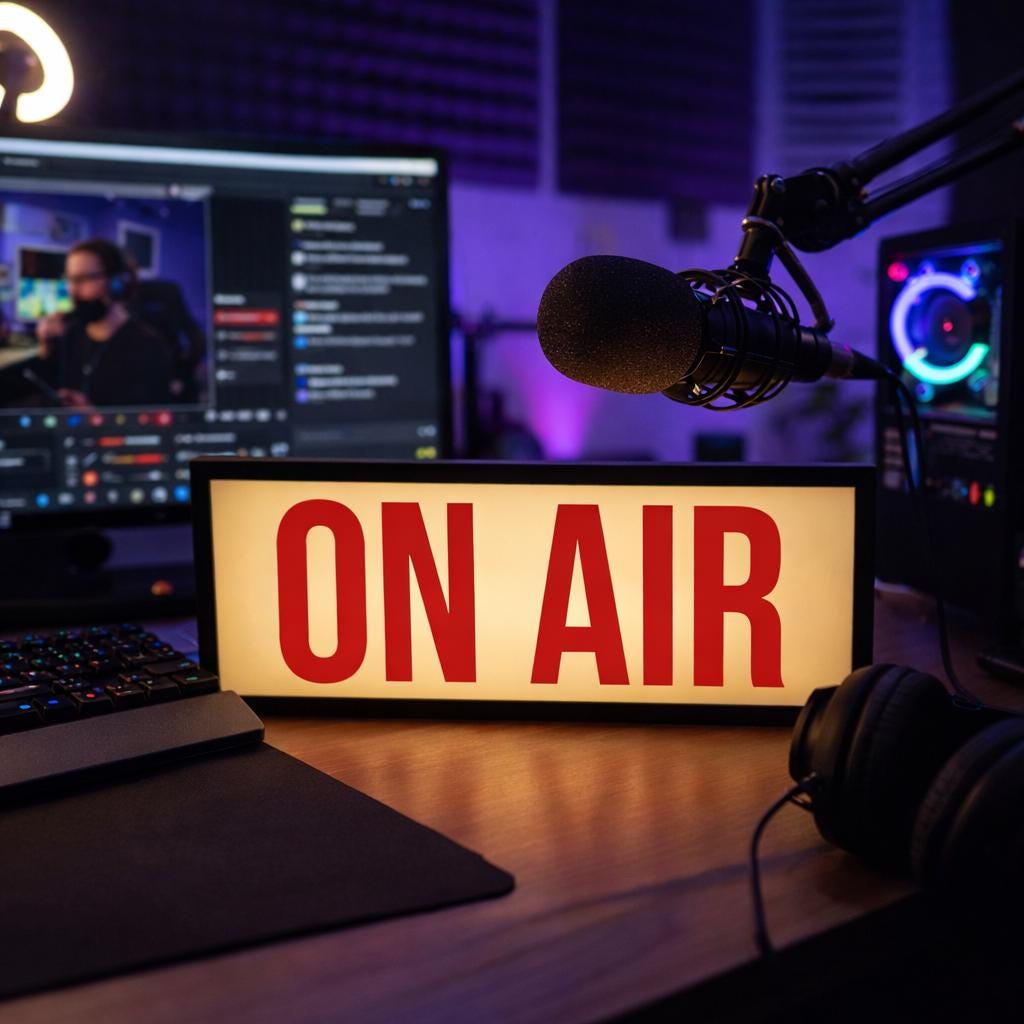 On Air Light Box Sign – LED Studio Recording Light – Podcast Decor ...
