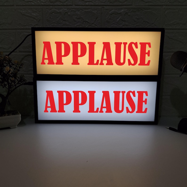 Applause Light Box Sign,applause Sign for Broadcasters,home Studio Sign ...