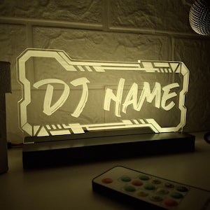 Custom DJ Name Sign, Personalized Dj Gift, Dj Logo Design, Dj Lights, Music Sign, Dj Room Decoration, Dj Custom Neon Sign, ChristmasGift