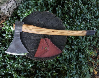 Handcrafted Broad Head Carpenter’s Axe – 52100 Steel Bushcraft & Woodworking Axe | Ash Handle | Bushcraft Axe | Wodworking Axe |Hatchet