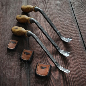 Set. Hooked dogleg gouges, Gouge Wood Carving Tools Tool for Spoon Carving Kuksa Carving Bowls Carving