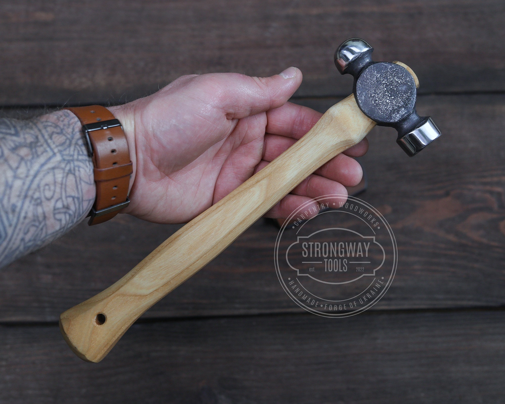 Blacksmith Small Two Sided Hammer With Loop Case, Hand