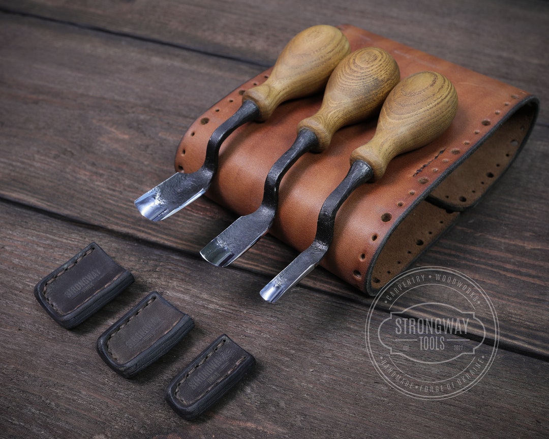 Hand Set of Small Curved Chisels 3 Pcs, Curved Chisel,