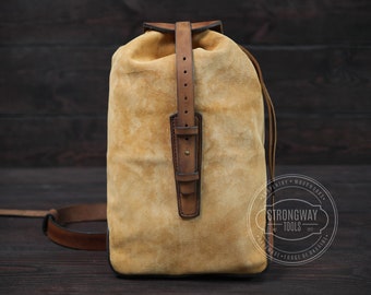 Leather Bag, Leather Backpack, Rucksack, Tools backpack