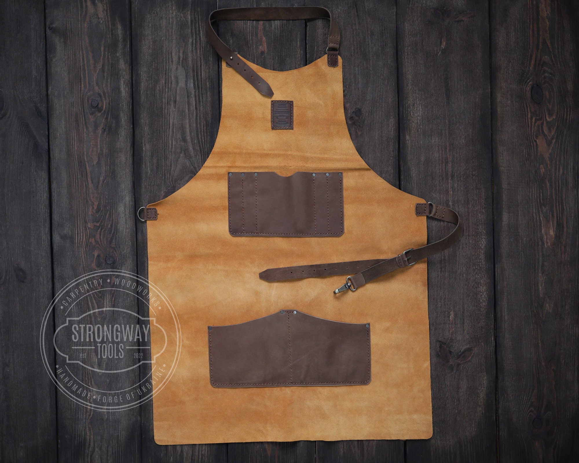 Leather Apron Leather Apron With Tool Pockets heavy Duty Etsy