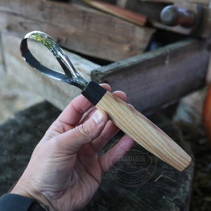 Small Oval  Scorp Knife, Wood Carving Scorp Knife, Round Carving Tool for Spoons, Wood Carving Rounded Hook Knife Spoon carving knife