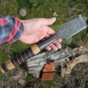 Straight Timber Chisel, Carpenters slick chisel, Hand Forged, Wood Carving Tools