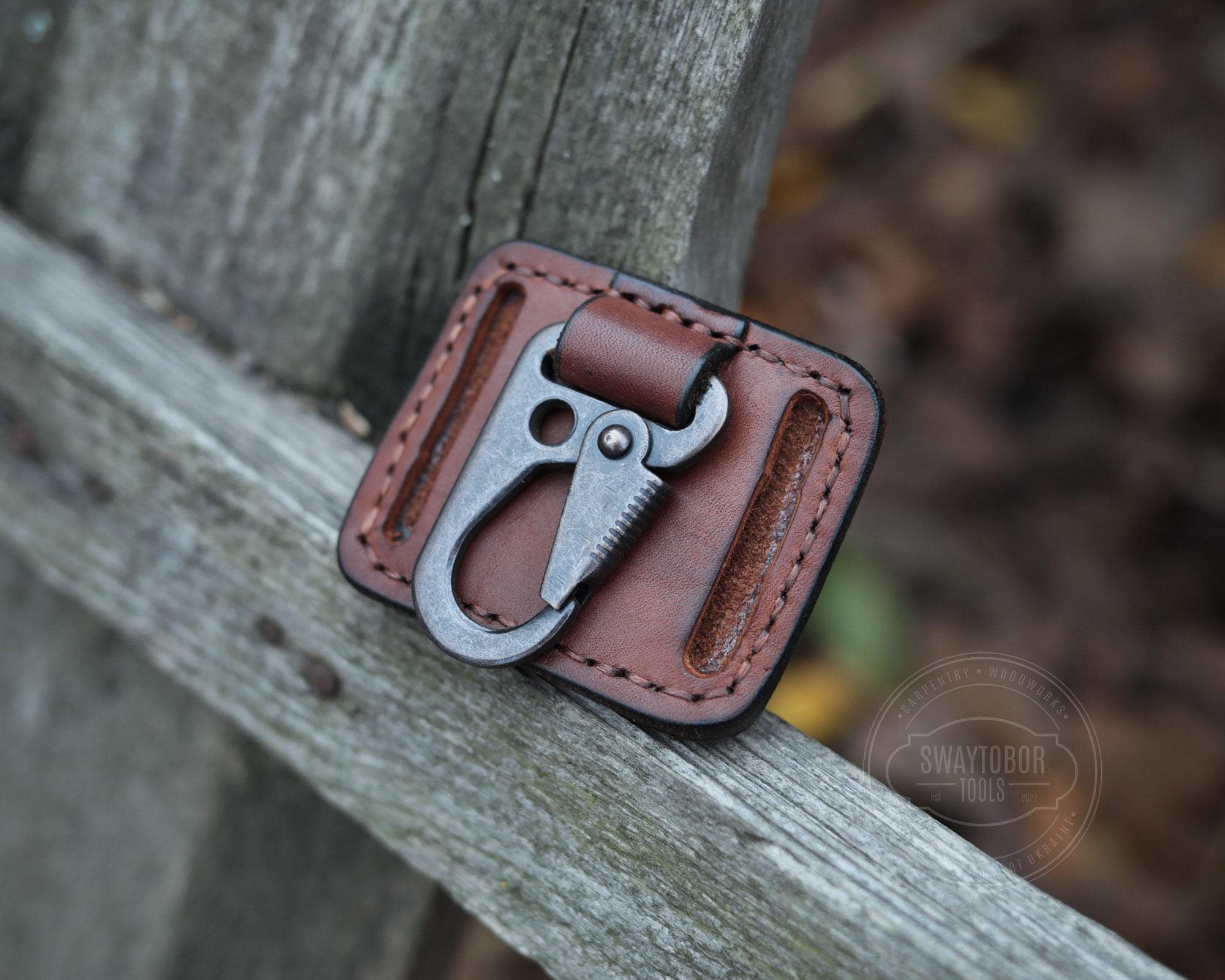 Metal Carabiner Belt Clip: Leather Keychain Fob Holder - Etsy