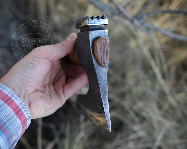 Hand Forged Meat Cleaver Axe: Butcher's Kitchen Tool, Ash Handle - Etsy