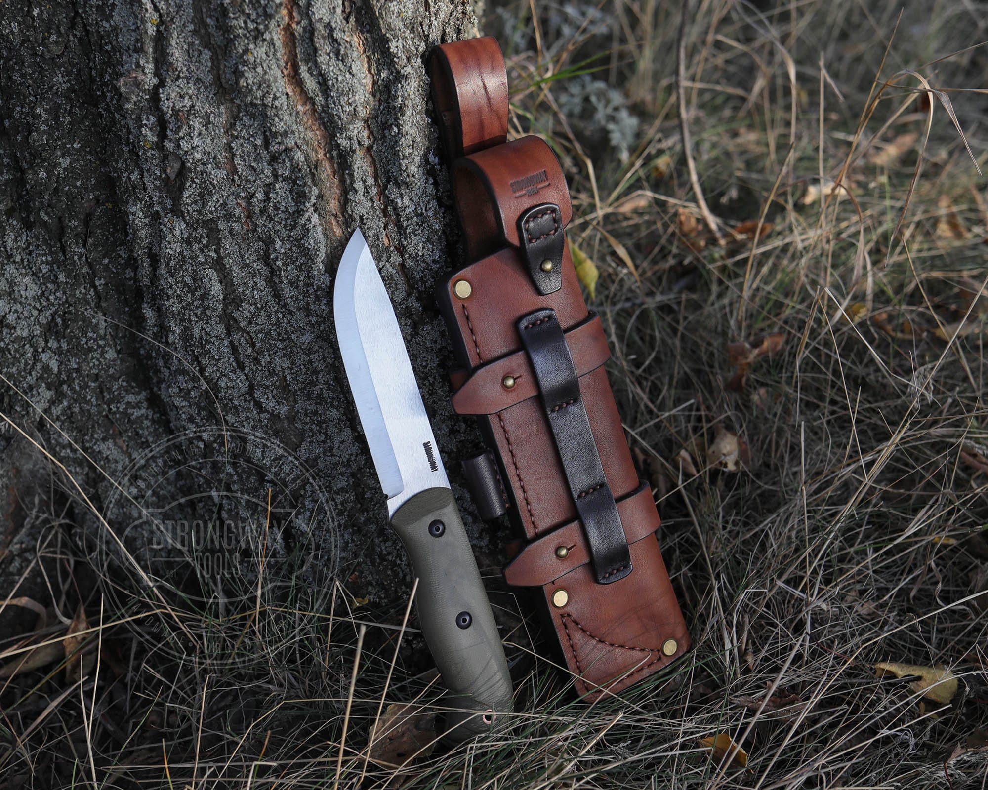 HF EDC Field Knife with Leather Sheath