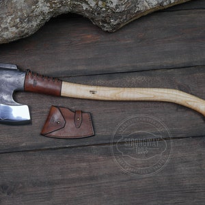 Finnish Bushcraft axe, Carbon Steel, 52100 Finnish Ax, Bushcraft Axe, Hand forged axe, Hiking ax,Axe for forest,Camp Axe, Hatchet,Father Day